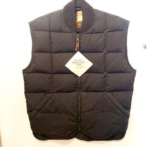 Men’s Eddie Bauer classic blk quilted down vest S